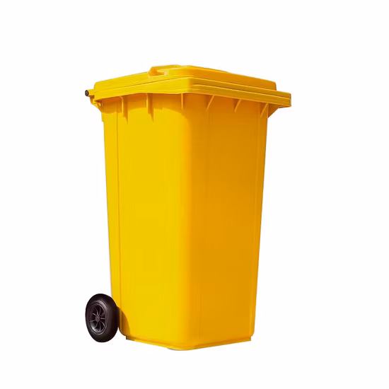 100L/120L/240L/360L 660L de gros Heavy Duty Outdoor Public Mobile recycler les déchets en plastique HDPE poubelle/poubelle/Wheelie/poubelles/poubelles avec pédale de roue