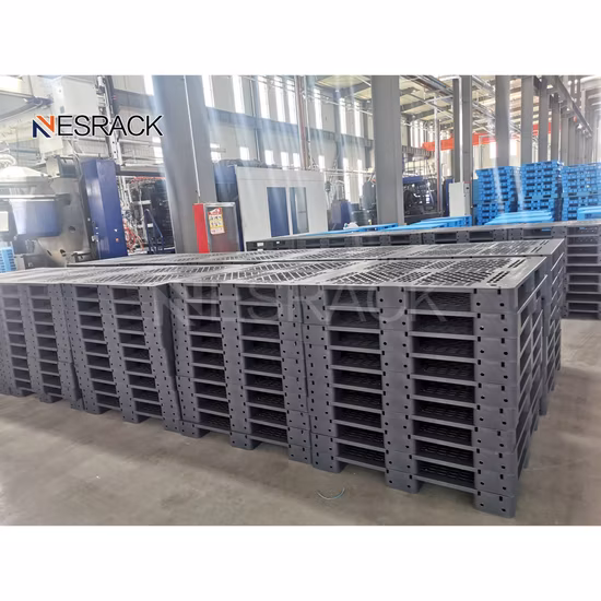 Palette 1210 HDPE en plastique recyclé adaptable, système de stockage, conteneurs pliables pour la fabrication de palettes en plastique industrielles