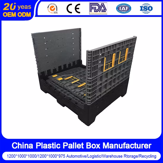 Conteneur palette en plastique pliable pour le stockage et la logistique