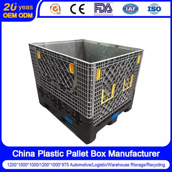 Conteneur de boîte-palette de stockage en plastique à vendre